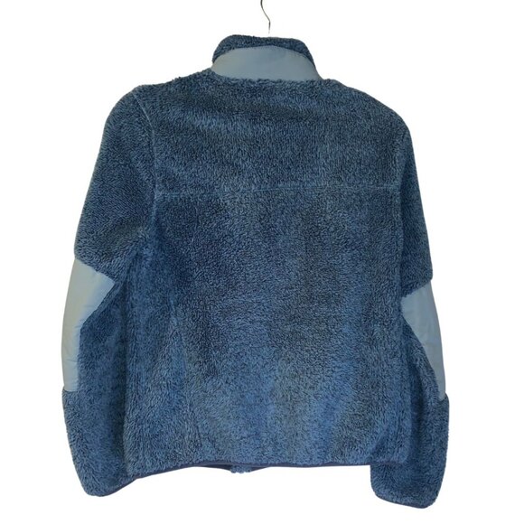LL Bean Womens Hi-Pile Fleece Jacket Size XSP Blue Full Zip Snap Pocket Gorpcore - Picture 2 of 9
